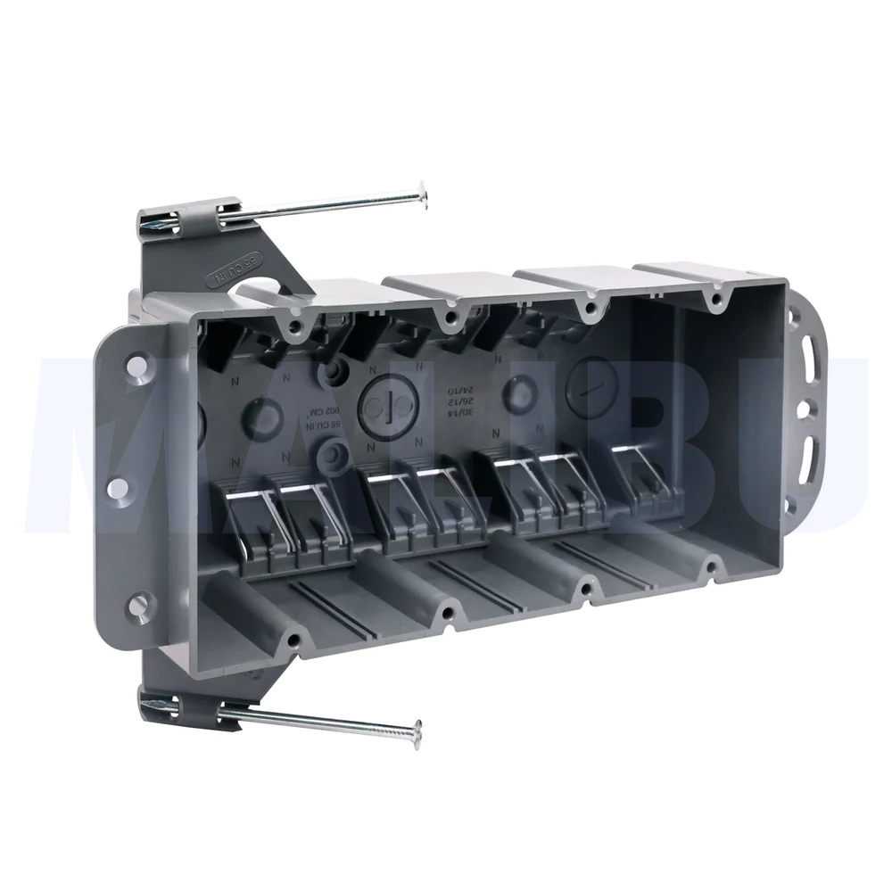 Malibu MapleBox™ P4GN-87 Non-Metallic Four-Gang Deep Outlet Box - New Work, 87 Cubic