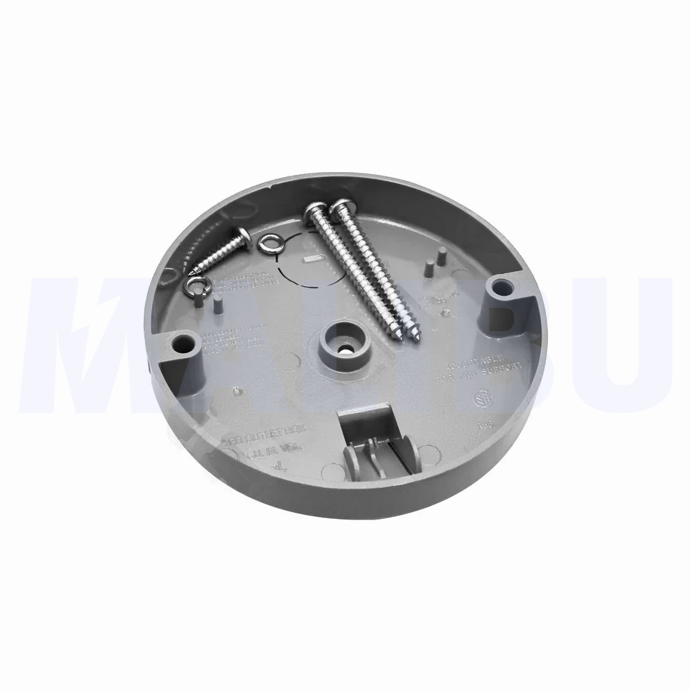 Malibu MapleBox™ P4PB Non-Metallic Pancake Ceiling Fan Box with Mounting Screws, 8 Cubic