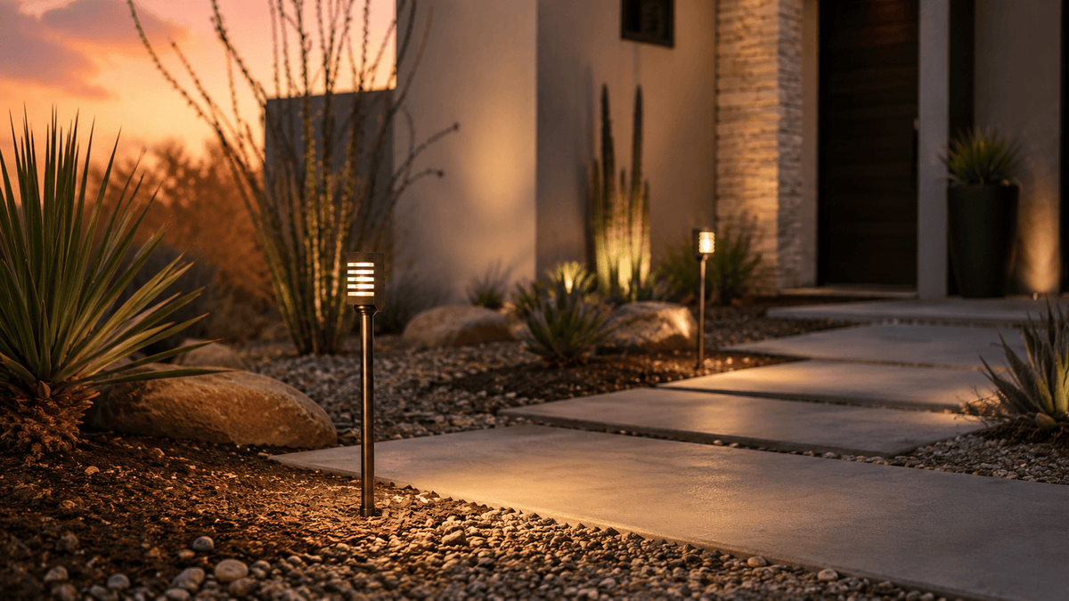 ABBA Lighting USA PLB24 Heavy-Duty Cast Brass Path Light, 12V Low-Voltage, IP65, G4 LED Compatible - Natural Brass Finish