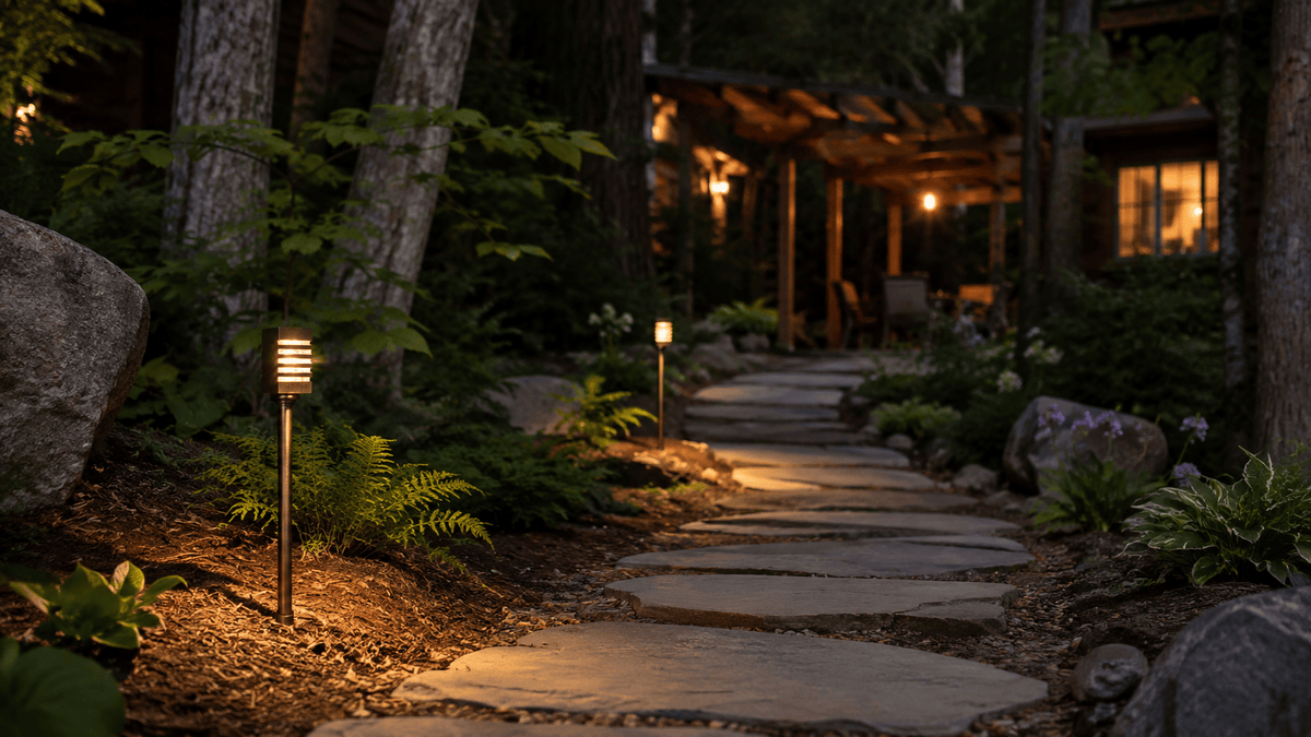 ABBA Lighting USA PLB24 Heavy-Duty Cast Brass Path Light, 12V Low-Voltage, IP65, G4 LED Compatible - Natural Brass Finish