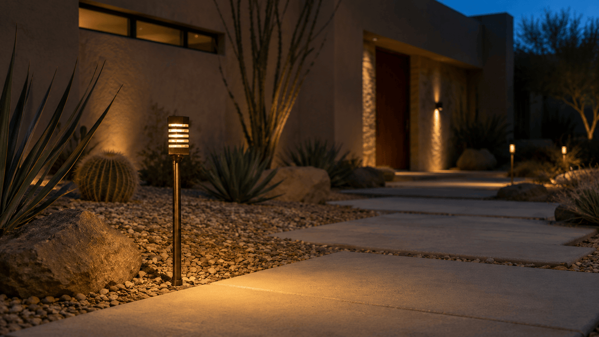 ABBA Lighting USA PLB24 Heavy-Duty Cast Brass Path Light, 12V Low-Voltage, IP65, G4 LED Compatible - Natural Brass Finish
