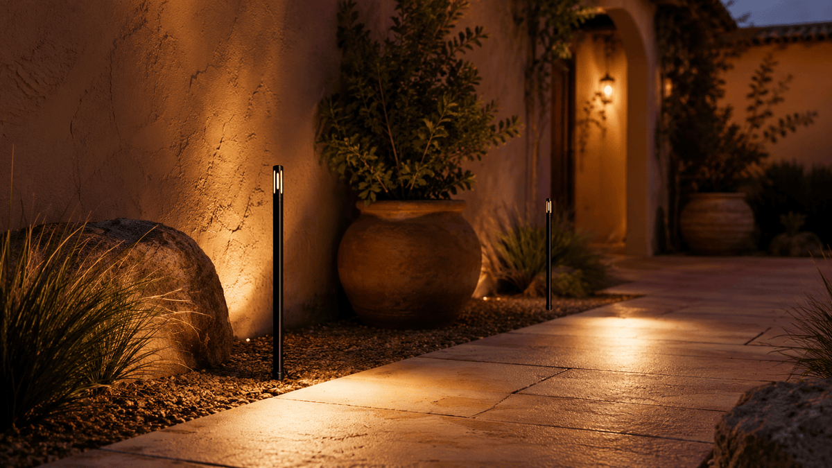 ABBA Lighting USA PLB25 Heavy-Duty Cast Brass Path Light, 12V Low-Voltage Landscape Fixture, IP65, Natural Brass or Dark Brass Finish