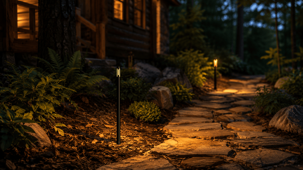 ABBA Lighting USA PLB25 Heavy-Duty Cast Brass Path Light, 12V Low-Voltage Landscape Fixture, IP65, Natural Brass or Dark Brass Finish