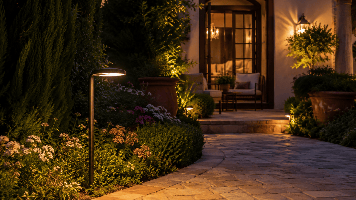 ABBA Lighting USA PLB27 Integrated LED Heavy-Duty Cast Brass Path Light, 4W, 3000K Warm White, 12V AC/DC - Natural Brass Finish