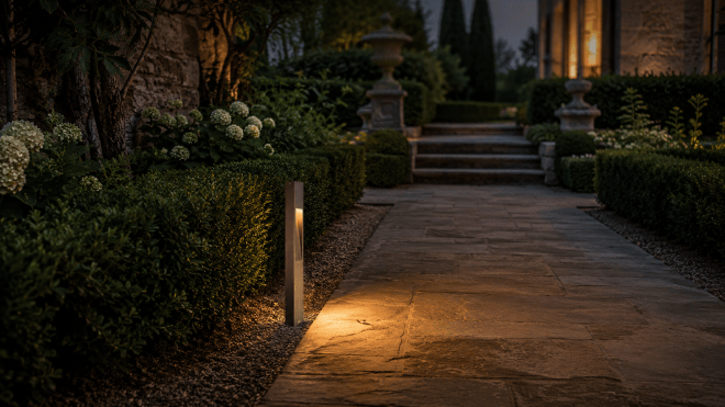 ABBA Lighting USA PLB29 Heavy-Duty Cast Brass Path Light, 12V Low-Voltage Landscape Fixture, Natural Brass or Dark Brass Finish