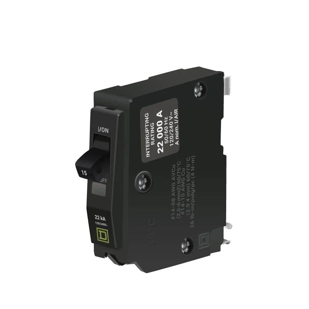 Square D QO115VH 15-Amp 1-Pole Type QO Circuit Breaker