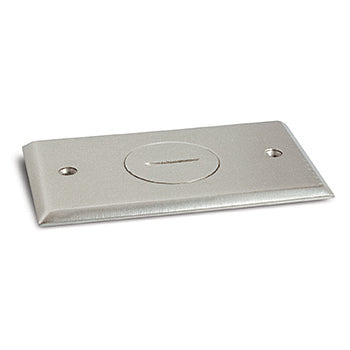 Lew Electric RRP-1-NPR 1-Screw Plug Plate Cover for RRP-1 and SWB-1 Floor Boxes – Nickel