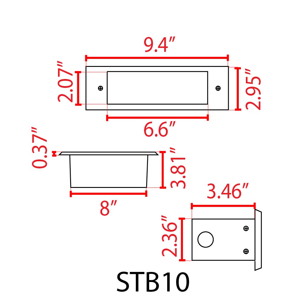 ABBA Lighting STB10 Integrated Brass Step Light, 4W LED, 3000K Warm White, 360 Lumens, 12V AC/DC, IP65 - Natural Brass Finish