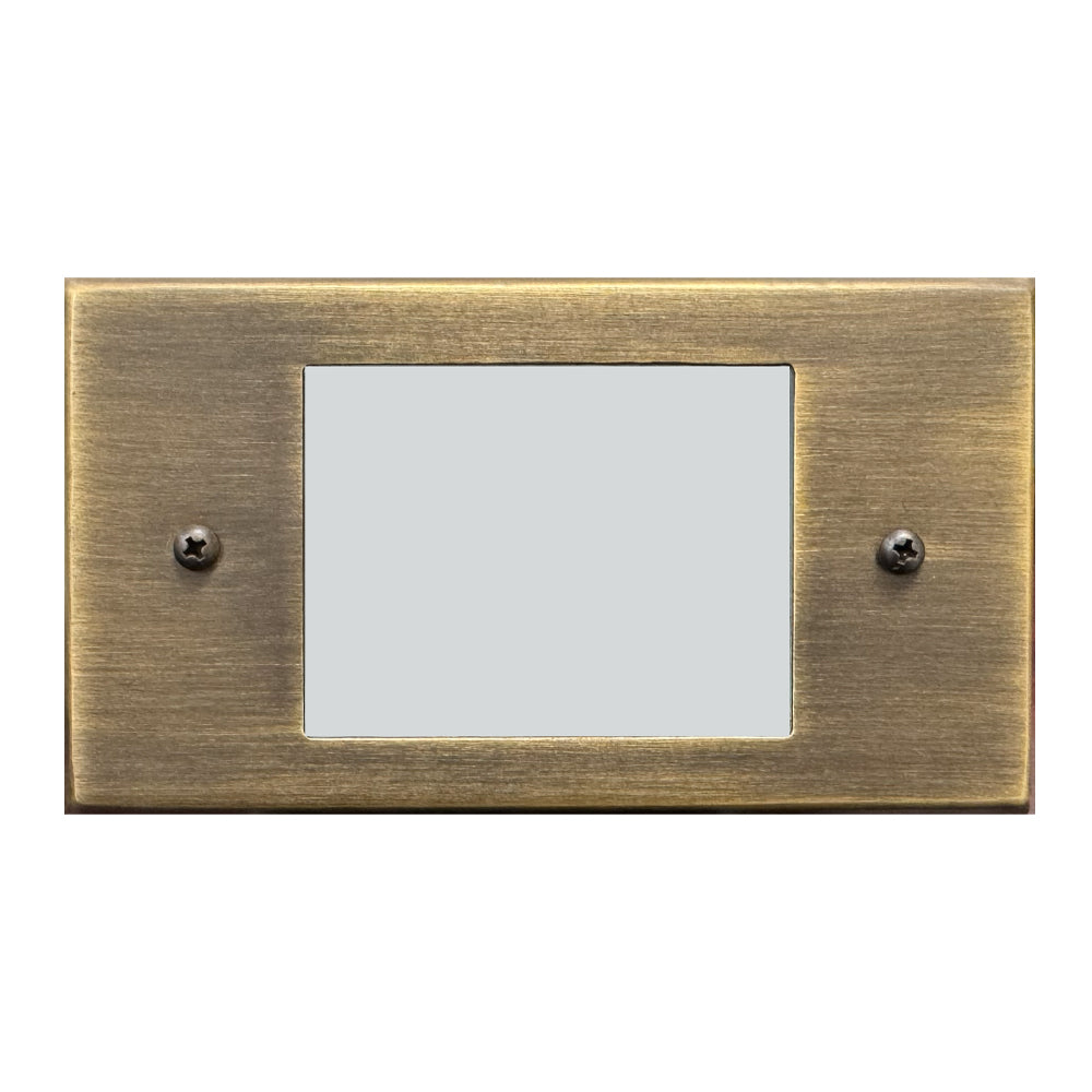 ABBA Lighting USA STB11 Integrated Brass Step Light, 1.5W LED, 3000K Warm White, 180 Lumens, 12V AC/DC, IP65 - Natural Brass Finish