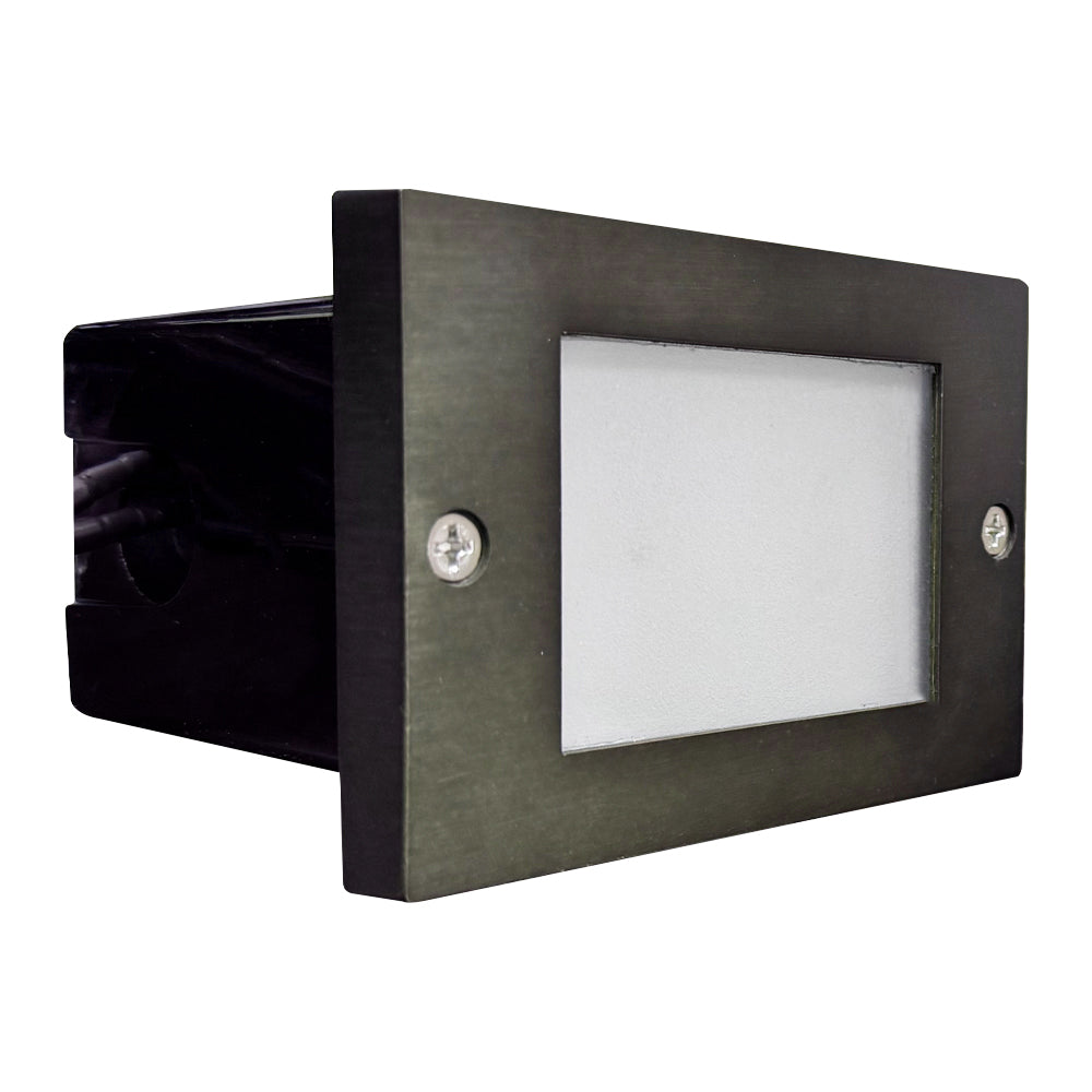 ABBA Lighting STB15-DB Brass Step Light, G4 12V LED Compatible, Heavy-Duty Cast Brass, IP65 - Dark Brass Finish