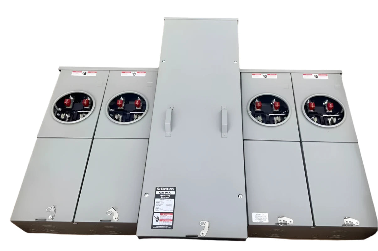 Siemens WEPK4411 400-Amp 4-Gang Metering System – NEC 2020 & EUSERC Certified