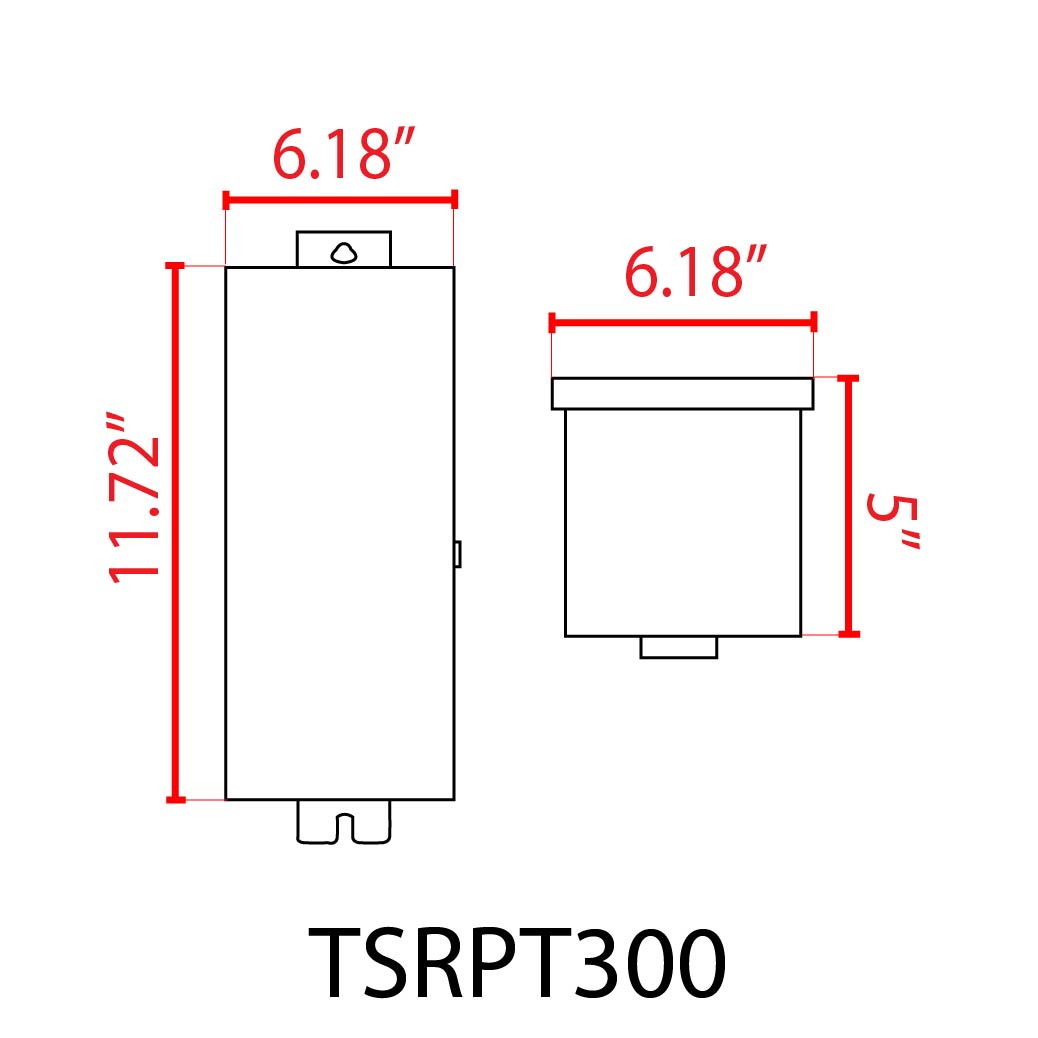 ABBA Lighting TSRPT300 300W Stainless Steel Manual Landscape Lighting Transformer, 12V/13V/14V/15V Multi-Tap, Photocell & Timer, IP65