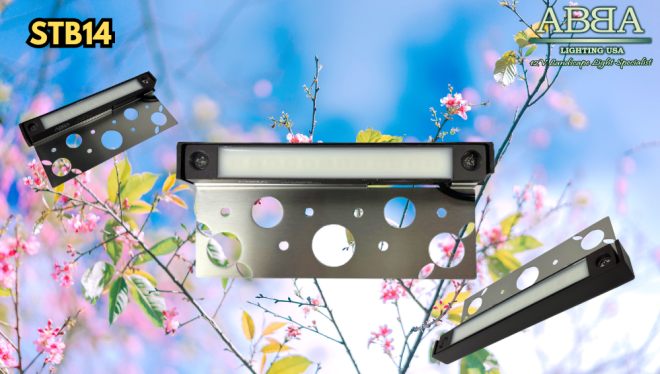 ABBA Lighting STB14 Integrated Aluminum Hardscape/Edge Light, 3W LED, 3000K/5000K, 270 Lumens, 12V AC/DC, IP65 - Bronze Finish