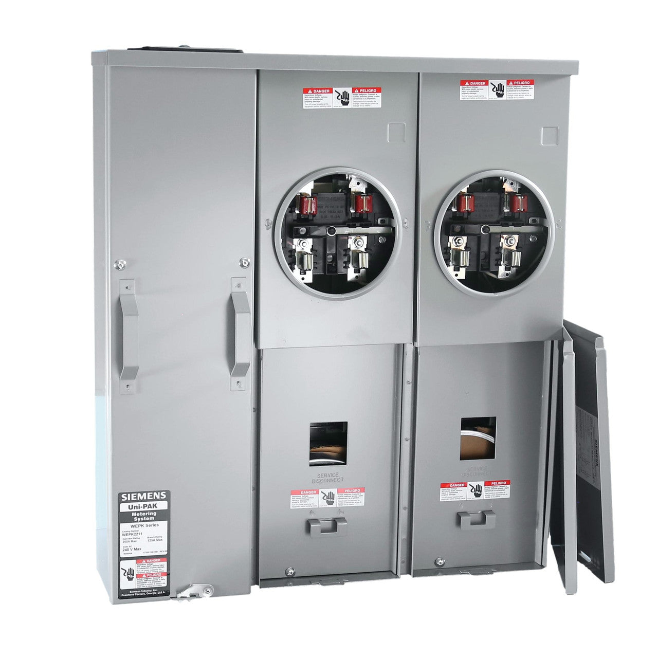 Siemens WEPK2211 200A 2-Gang Ring-Type Metering System – NEC 2020 & EUSERC Compliant