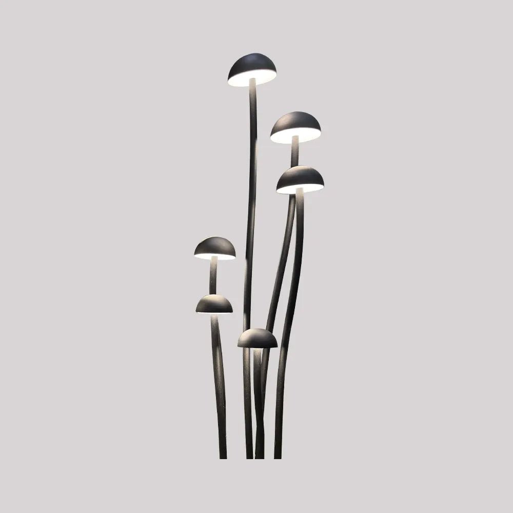 ABBA CDPA71 6 - Piece Integrated Mushroom Aluminum LED Path Light Set - 3000K, Warm White - Sonic Electric