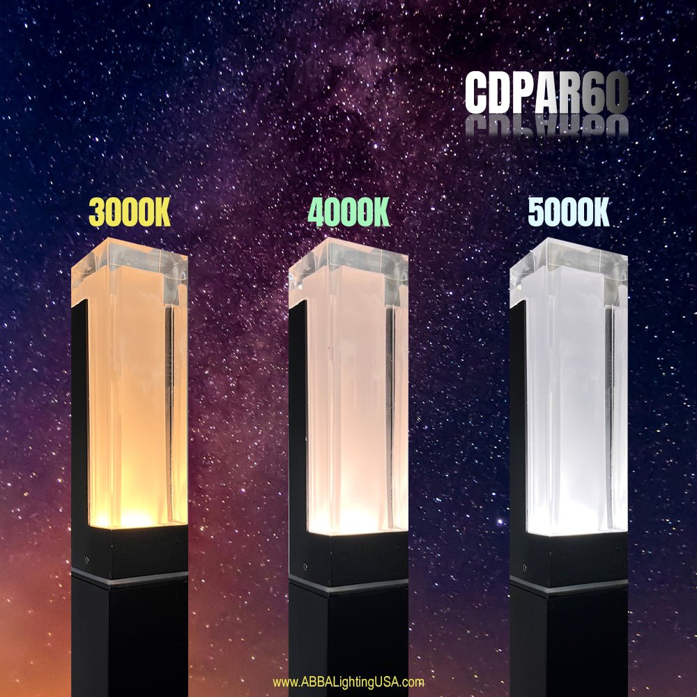 ABBA CDPAR60 12V 10W RGBCW Elegant Bollard Aluminum Path Light - Sonic Electric