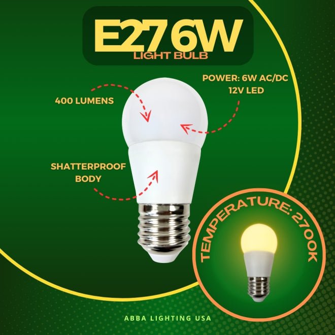 ABBA E27 6W 2700K LED Bulb - Sonic Electric