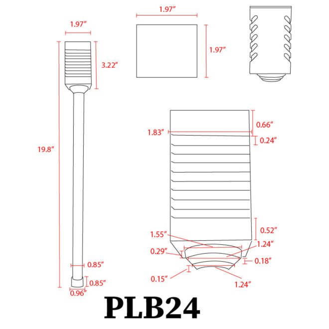 ABBA PLB24 Brass Retro Style Path Light - Sonic Electric
