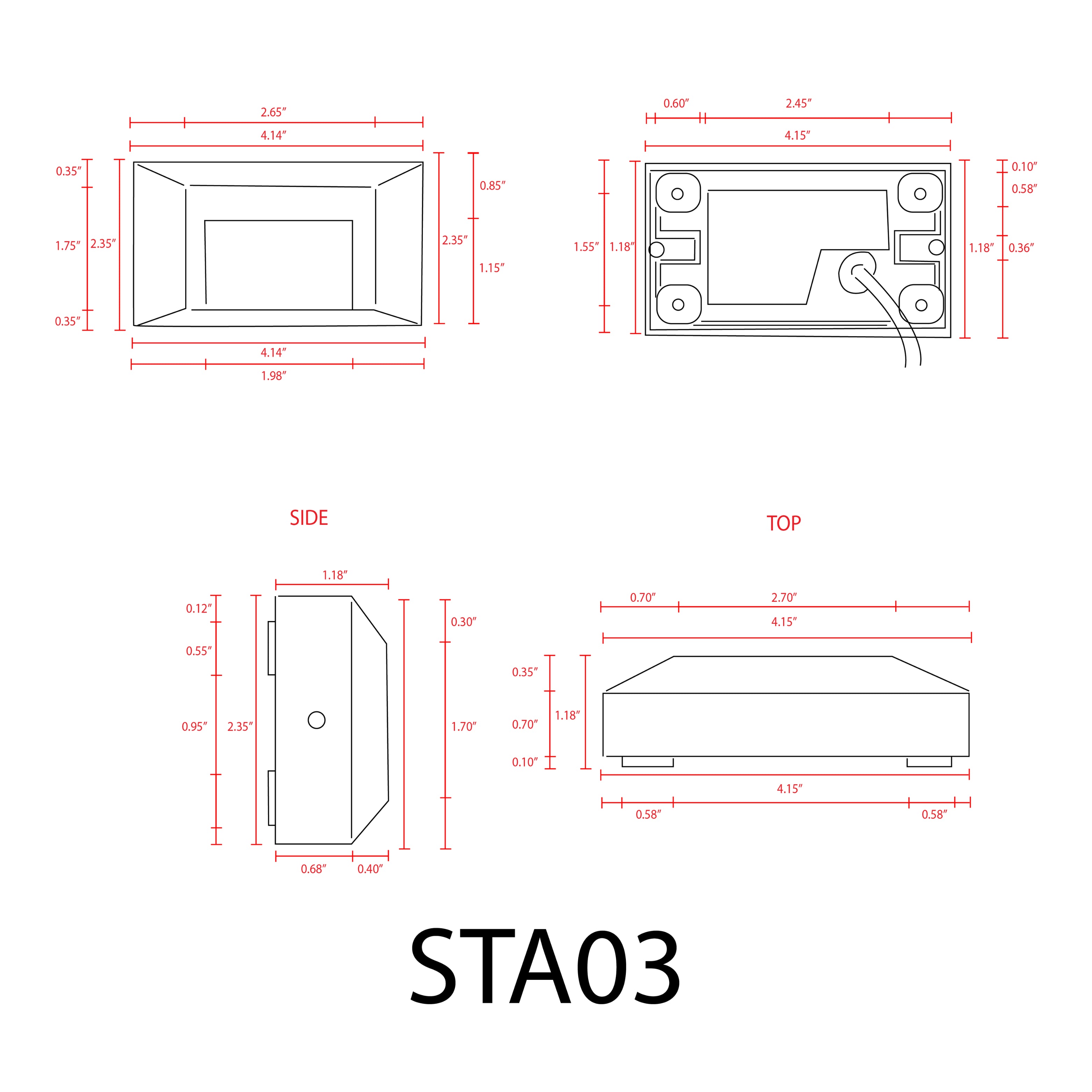 ABBA STA03 3CCT Integrated LED Edge Step Light – White Finish - Sonic Electric