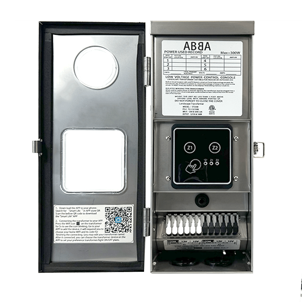 ABBA STS2300 - 2 300W 2 - Zone Stainless Steel Digital Transformer - Sonic Electric