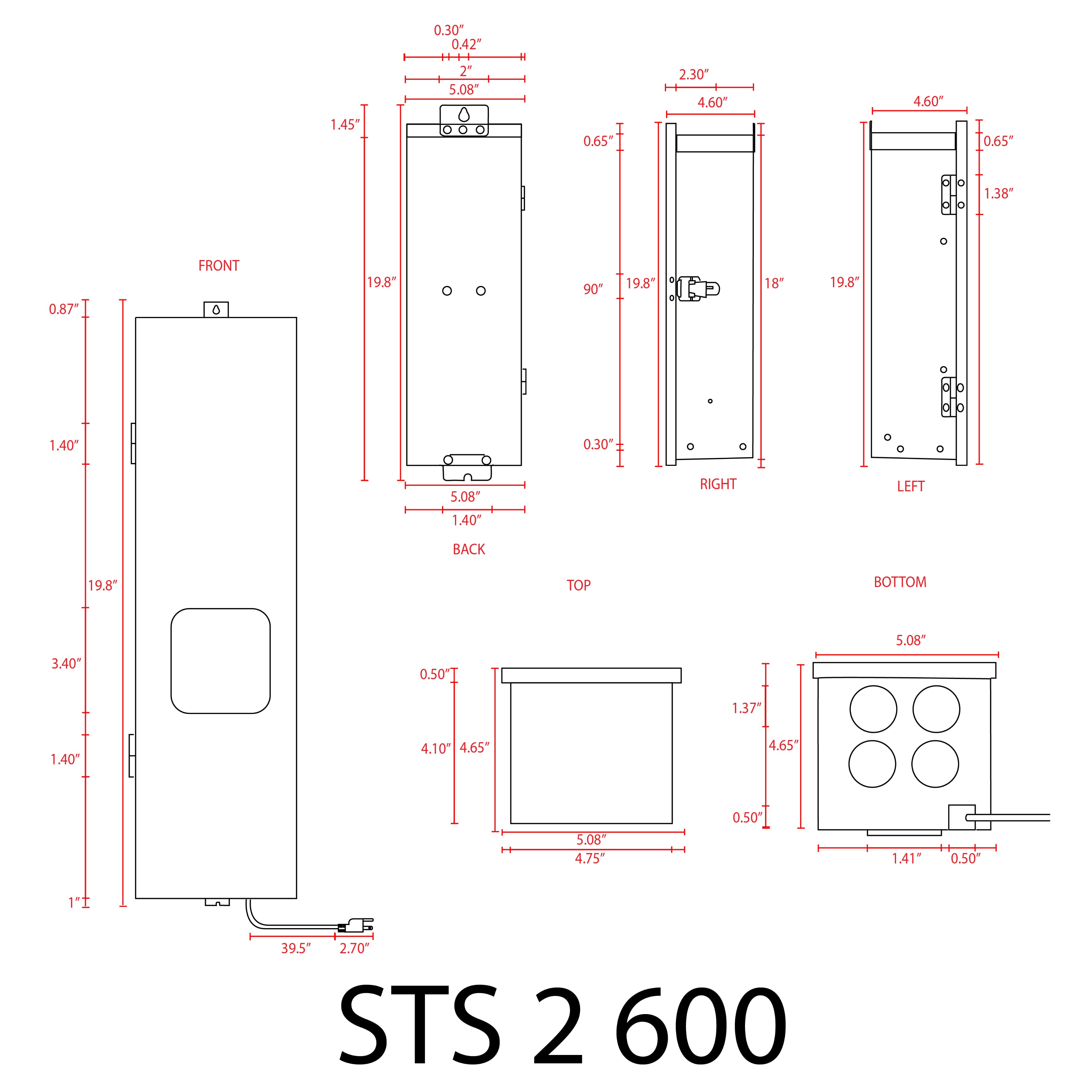 ABBA STS2600 - 2 600W 2 - Zone Stainless Steel Digital Transformer - Sonic Electric