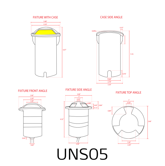 ABBA UNS05 12V Tri Directional Stainless Steel In - Ground Well Light - Sonic Electric
