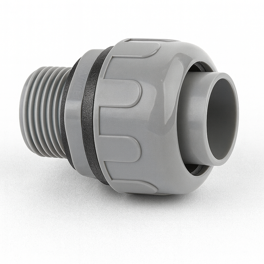 Malibu PowerSeal™ NMLT Non-Metallic Liquid Tight Straight Connector - Multiple Sizes