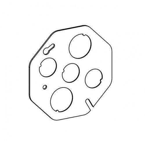 Orbit CB-BK 4" Octagon Concrete Box Cover With KO - Galvanized