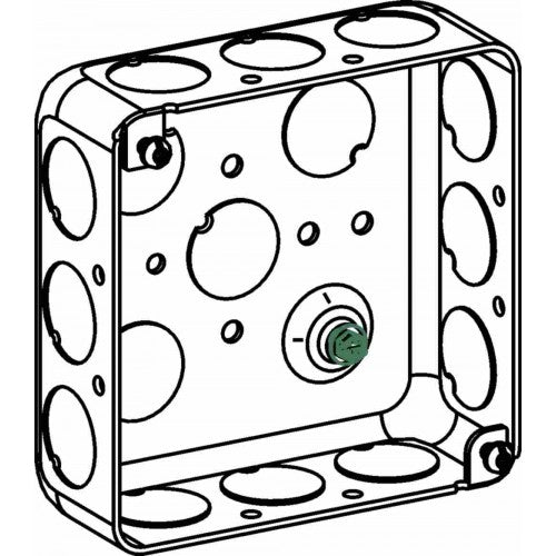 Orbit D4SB-50 4" Square Drawn Box 1-1/2" Deep 1/2" KO