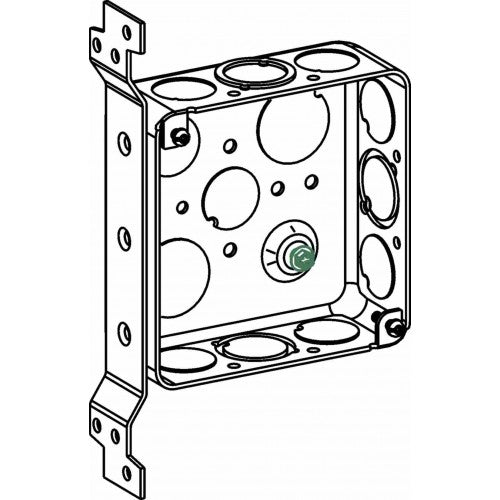 Orbit D4SB-CKO-FB 4" Square Drawn Box 1-1/2" Deep CKO With Bracket