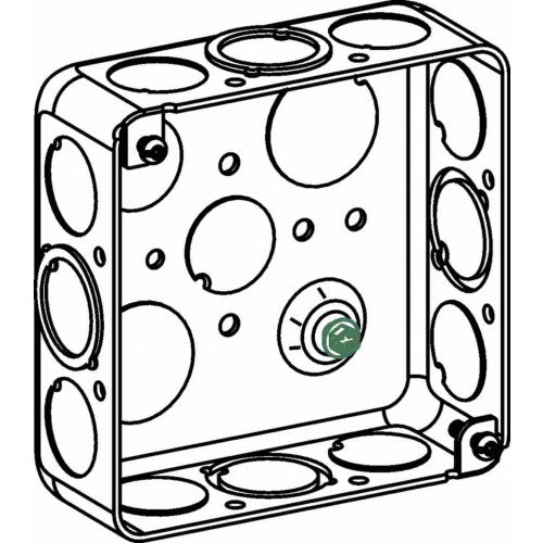 Orbit D4SB-CKO 4" Square Drawn Box 1-1/2" Deep CKO