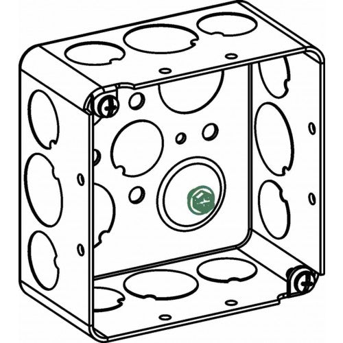 Orbit D4SDB-50/75 4" Square Drawn Box 2-1/8" Deep 50/75 KO