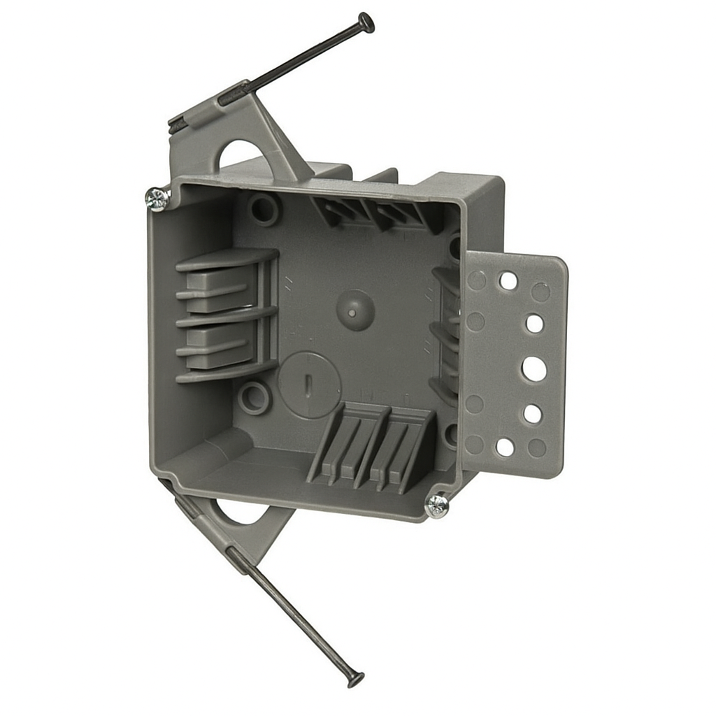 Malibu MapleBox™ P4SNB-18 4" Square Switch Box with Bracket - New Work, 18 Cubic