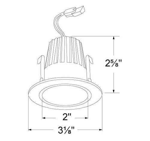 ELCO Lighting E210C0627W 9W 2" Round LED Reflector Light Engines 2700K, 600lm - White Finish - Sonic Electric