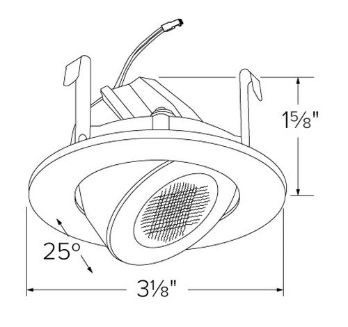 ELCO Lighting E218C18SDW 2" Round LED High - Lumen Adjustable Light Engine SunsetK, 800lm - White Finish - Sonic Electric