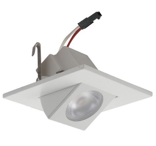 ELCO Lighting E219C1827W 11W 2" Square LED High - Lumen Adjustable Light Engine 2700K, 1030lm - White Finish - Sonic Electric