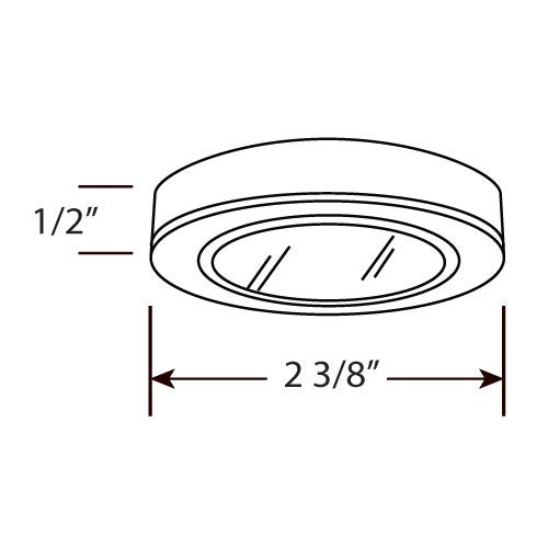 ELCO Lighting E250N Undercabinet Pucks, Aster Mini Slim Round LED Puck Light 3.5W, 3000K, 280lm, 12V - Nickel Finish - Sonic Electric
