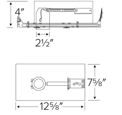 ELCO Lighting E2LC106ICA 9W 2" IC Airtight New Construction Housing - White Finish - Sonic Electric