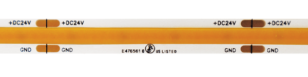 Elco Lighting E30CB2427100 3W/ft Indoor COB LED Tape Light 245lm, 2700K, 24V - Warm White Finish - Sonic Electric