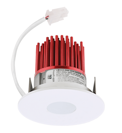 Elco Lighting E329C0830W2 3" LED Light Engine with Pinhole Trim 9.6W, 3000K, 850lm, Beam Angle 60° - White Finish - Sonic Electric