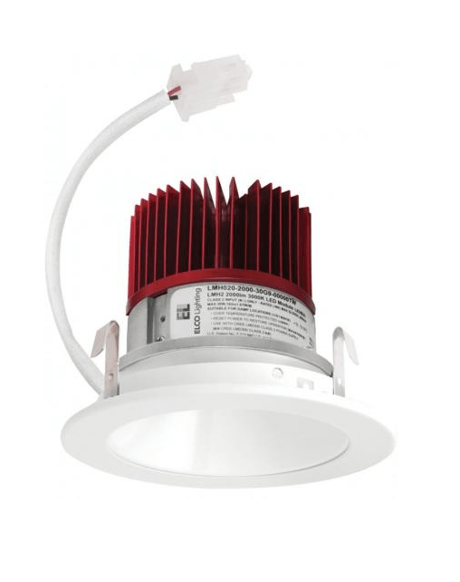 Elco Lighting E410C0827MW2 4" LED Light Engine w/Reflector Trim 9.6W, 850lm, 2700K, 60° Beam - White Finish - Sonic Electric
