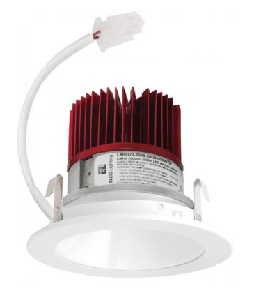Elco Lighting E410C1227W2 - F 4" LED Light Engine with Reflector Trim 12.88W, 2700K, 1250lm, Gen 2, Beam Angle 38° - White Finish - Sonic Electric