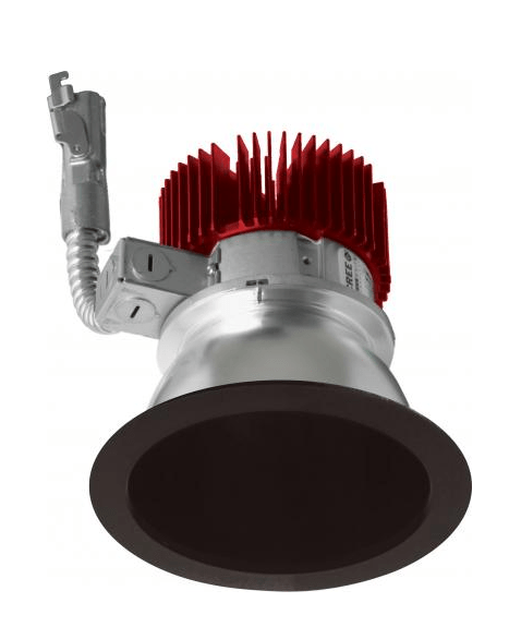 ELCO Lighting E410L1227B2 4" Reflector LED Light Engine Trims 12.8W, 2700K, 1250lm, 60 Deg - Black Finish - Sonic Electric