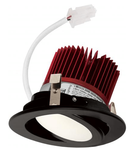 Elco Lighting E418C1650BB2 - S 4" LED Light Engine with Adjustable Trim 18W, 5000K, 1600lm, Gen 2, Beam Angle 15° - Black Finish - Sonic Electric