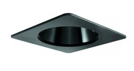 Elco Lighting E420C12SDBB 4" LED Light Engine with Square Reflector Trim 12.88W, Sunset, 1250lm, Beam Angle 60° - Black Finish - Sonic Electric
