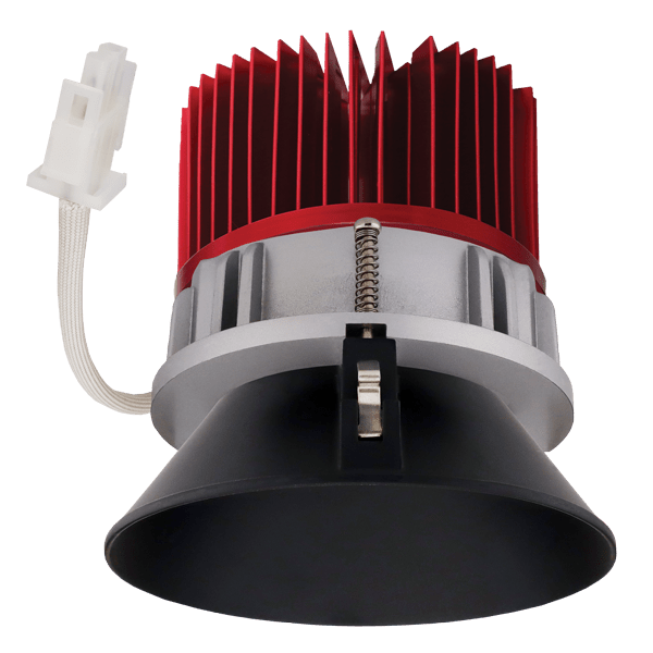 Elco Lighting E430C1235B2 4" LED Light Engine with Trimless Reflector, 12.88W, 1250lm, 3500K - Black Finish - Sonic Electric