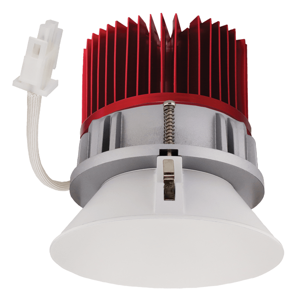 Elco Lighting E430C1240W2 4" LED Light Engine with Trimless Reflector, 4000K, 1250lm, 60° Beam Angle - White Finish - Sonic Electric