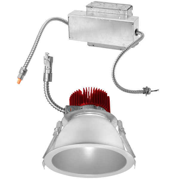Elco Lighting E610TF1227DW 6" Retrofit Kit Reflector LED Light Engine Trim with Driver 12.8W, 1250lm, 2700K, 60° Beam - White Finish - Sonic Electric