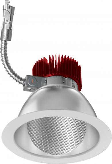 Elco Lighting E611L1630HW2 6" LED Light Engine with Wall Wash Trim, 1600lm, 3000K CCT, Beam Angle 60° - Haze with White Finish - Sonic Electric