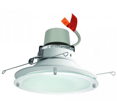 ELCO Lighting E612R0830W Cedar System Contemporary 6 Inch Drop Glass Reflector 850lm 3000K - White Finish - Sonic Electric